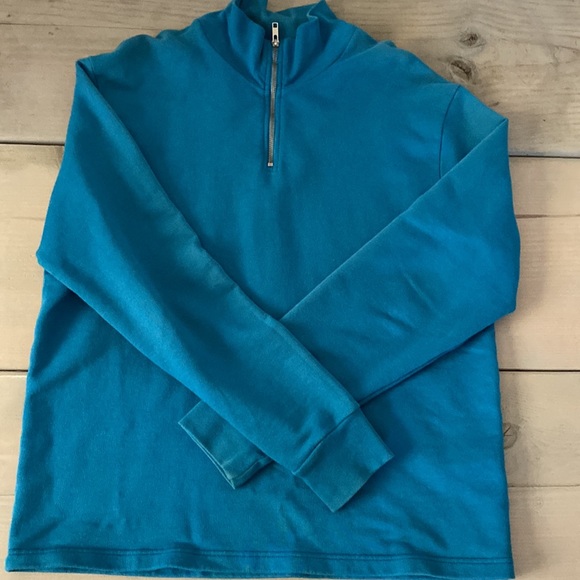 1/4 Zip Pullover - Blue - Picture 8 of 9